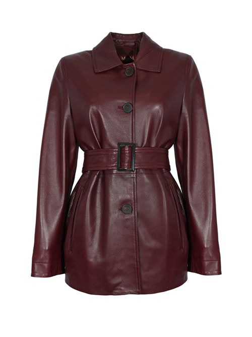 Giacca Tolmin in nappa con cintura MAX MARA STUDIO | 2526446021600001